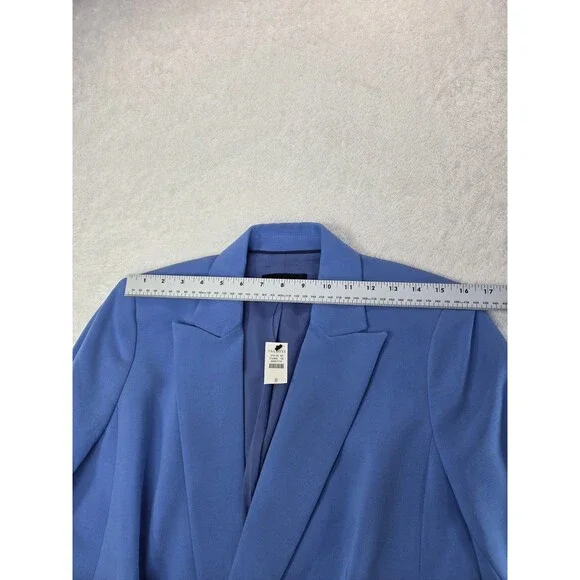 Talbots Blue Double Breasted Blazer Size 8 Silver Crest Buttons New With Tags - Picture 5 of 15
